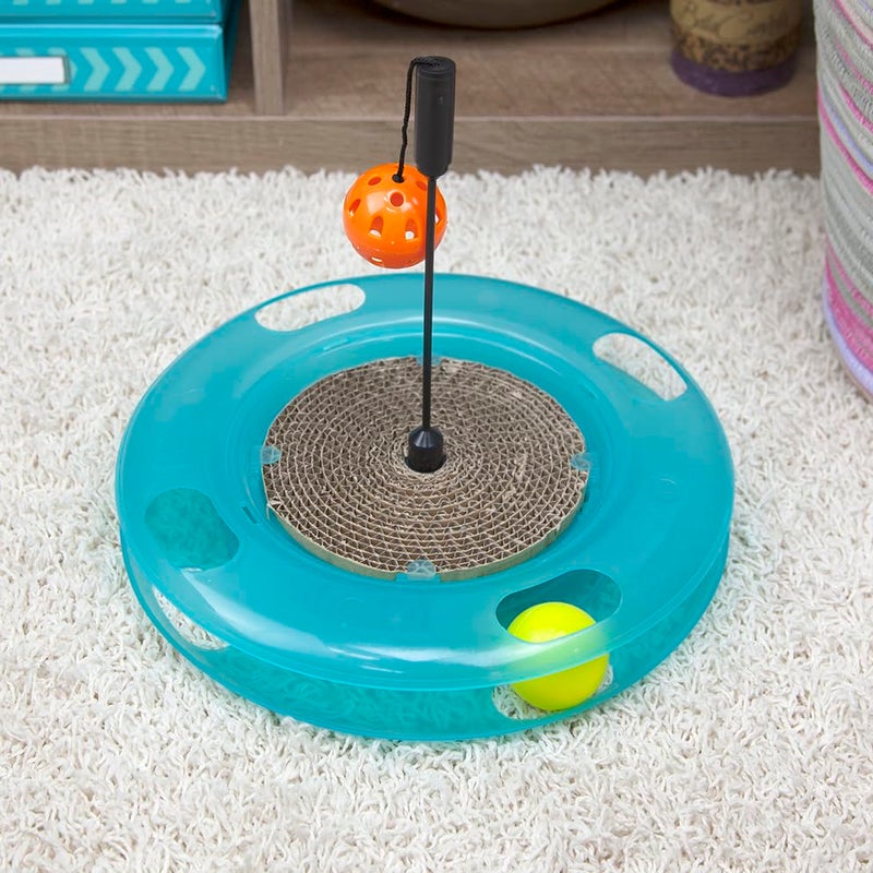 Kitty City Swat Track Cat Toy, 3 Toys in 1 Cat Toy for Cat and Kitty, 10.5" x 12.00" x 12.00, CM-0209-CS01 - Image 3
